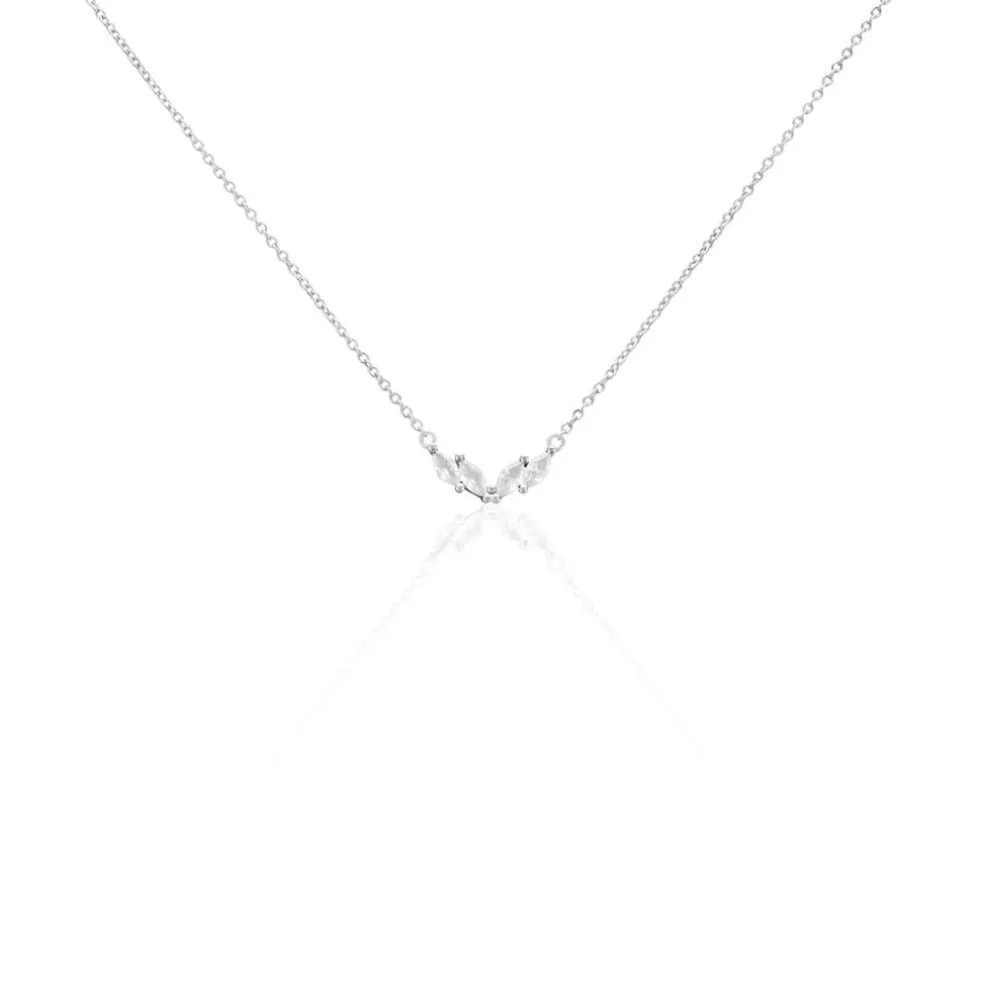 Collier Winter Sweetness Argent Blanc Oxyde De Zirconium