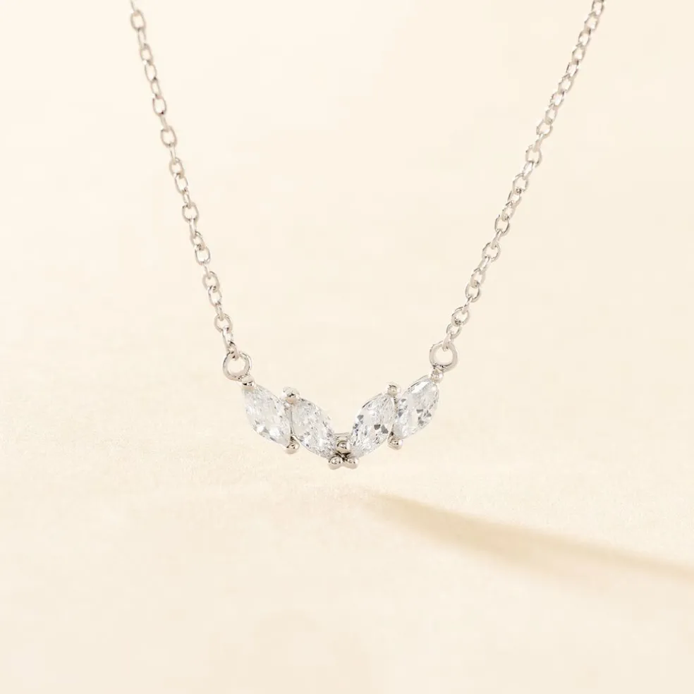 Collier Winter Sweetness Argent Blanc Oxyde De Zirconium