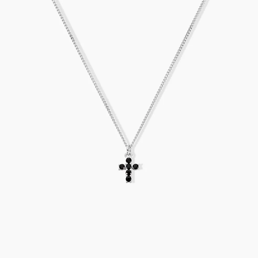 Collier Yahn Argent Blanc Pierre De Synthese