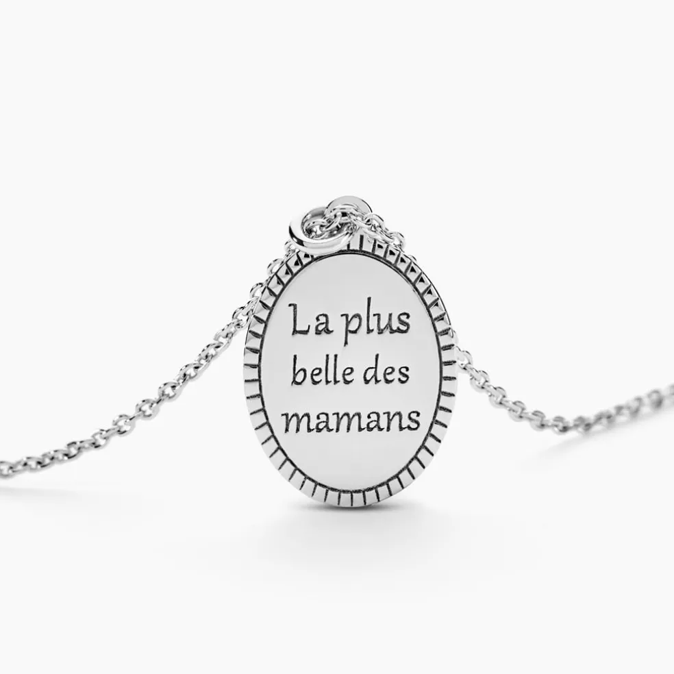Collier Yahya Argent Blanc