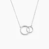 Collier Yalaz Argent Blanc Oxyde De Zirconium
