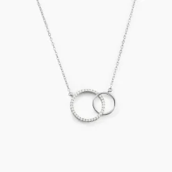 Collier Yalaz Argent Blanc Oxyde De Zirconium