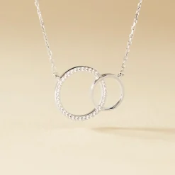 Collier Yalaz Argent Blanc Oxyde De Zirconium