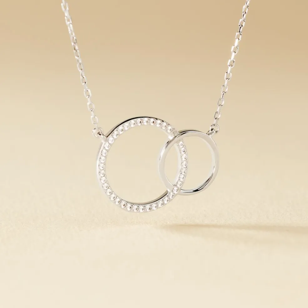 Collier Yalaz Argent Blanc Oxyde De Zirconium