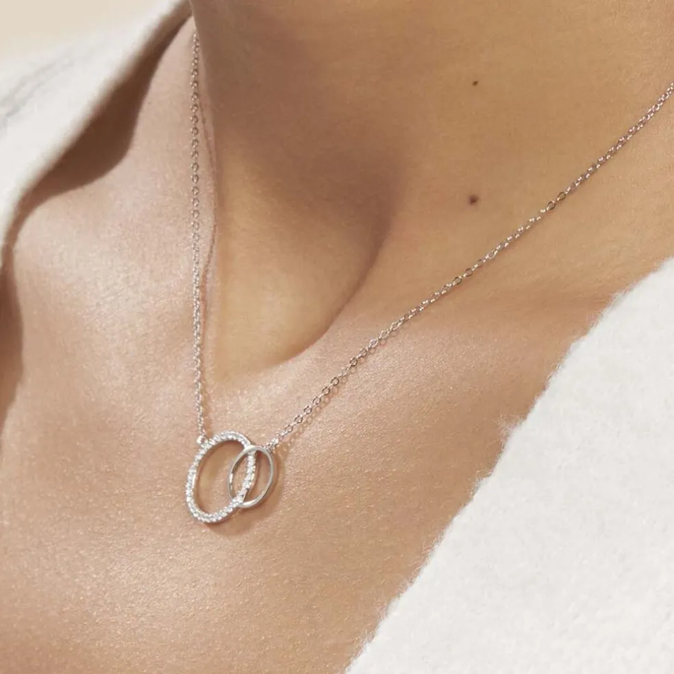 Collier Yalaz Argent Blanc Oxyde De Zirconium