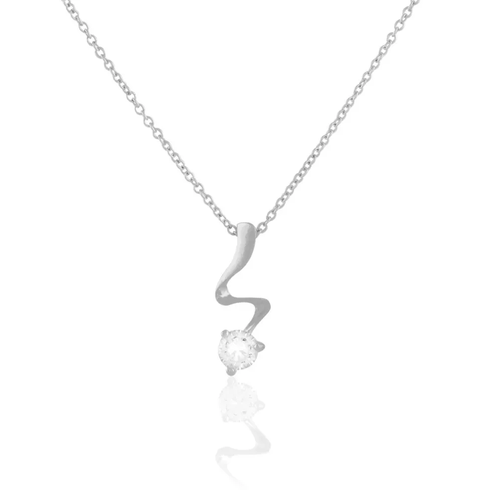 Collier Yedaz Argent Blanc Oxyde De Zirconium