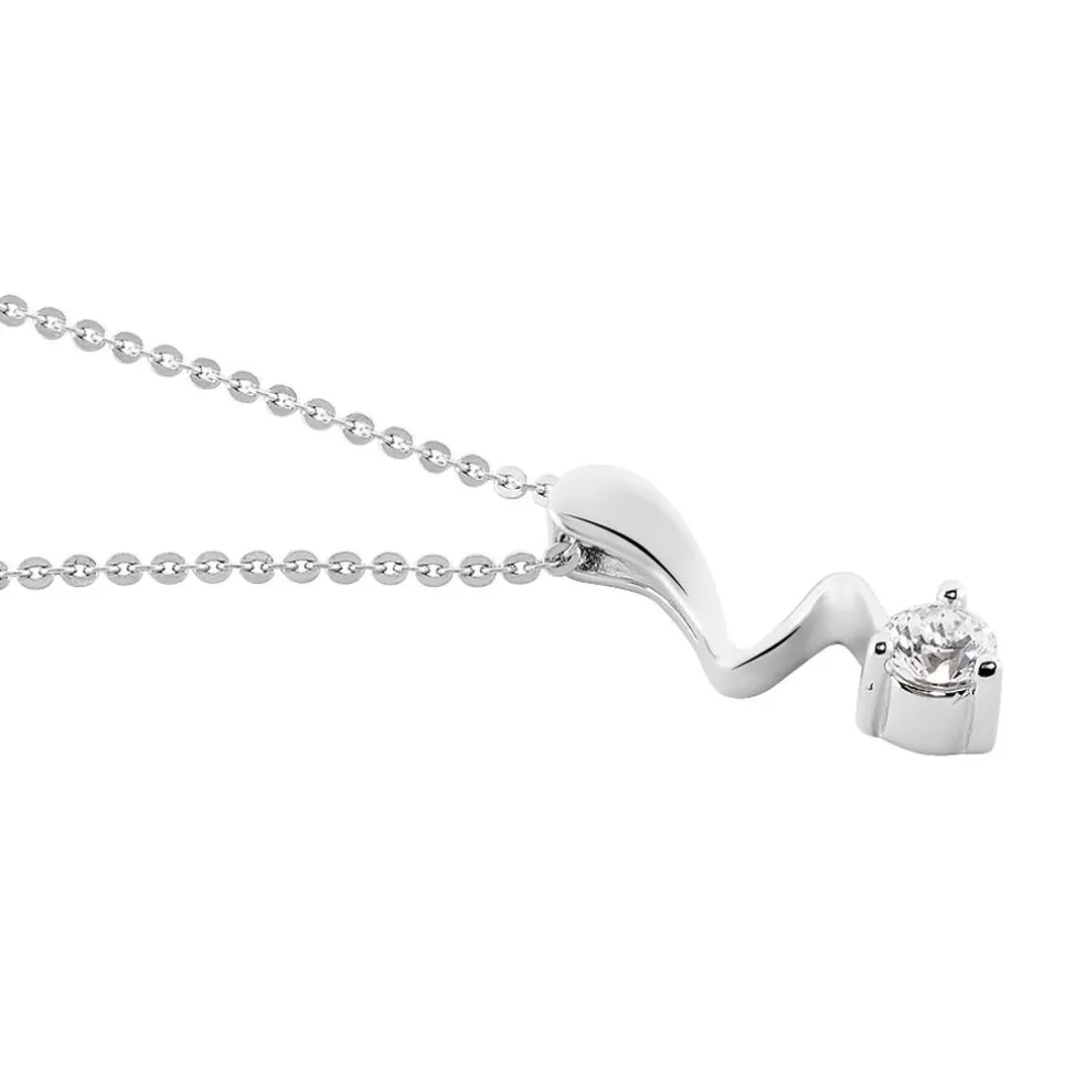 Collier Yedaz Argent Blanc Oxyde De Zirconium