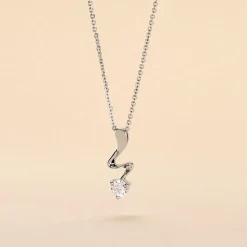 Collier Yedaz Argent Blanc Oxyde De Zirconium