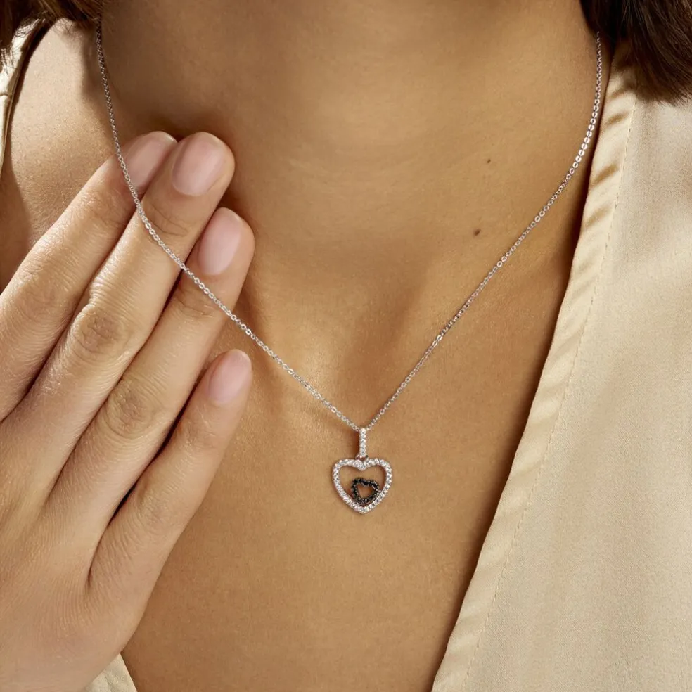 Collier Yelin Argent Blanc Oxyde De Zirconium