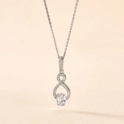 Collier Ylianna Argent Blanc Oxyde De Zirconium