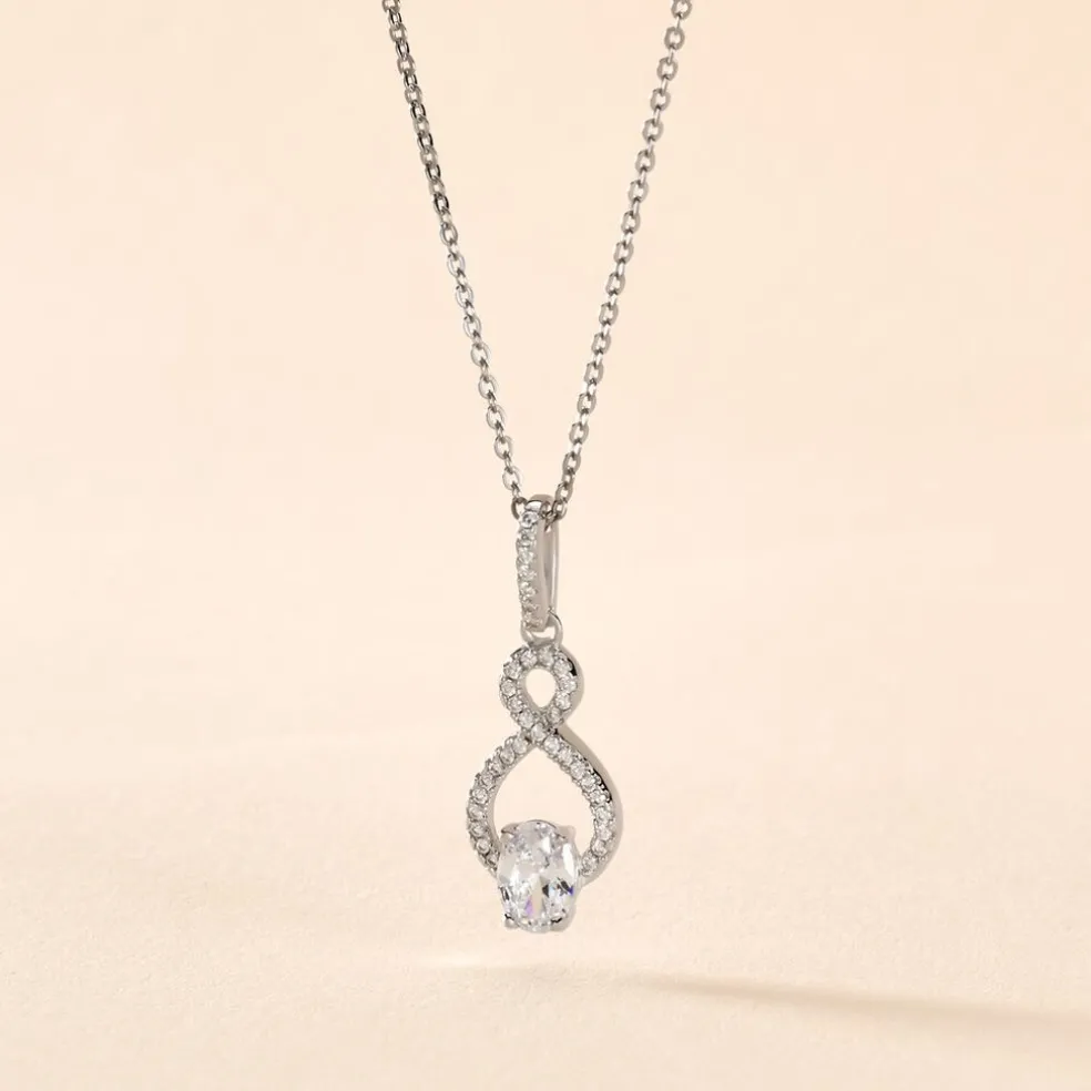 Collier Ylianna Argent Blanc Oxyde De Zirconium