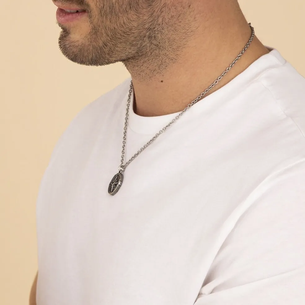 Collier Yoan Acier Blanc