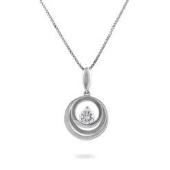 Collier Yoheved Argent Blanc Oxyde De Zirconium