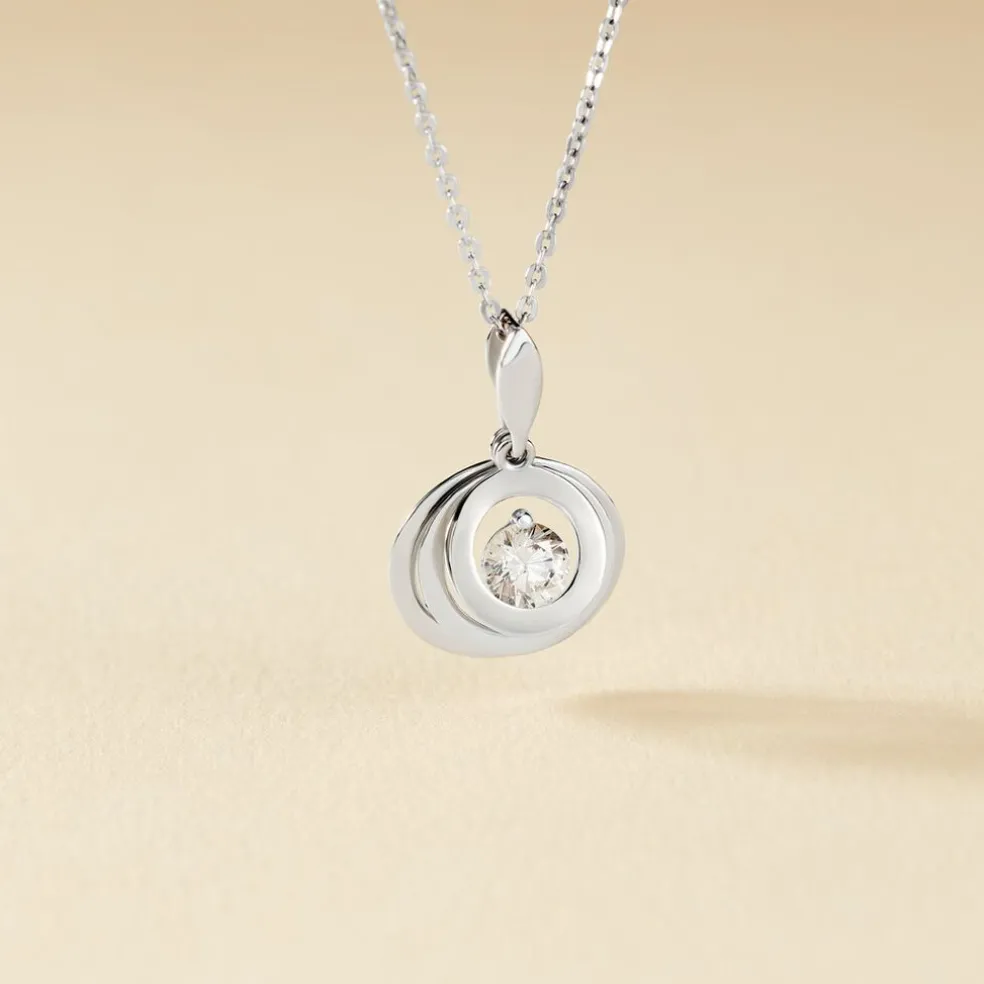 Collier Yoheved Argent Blanc Oxyde De Zirconium