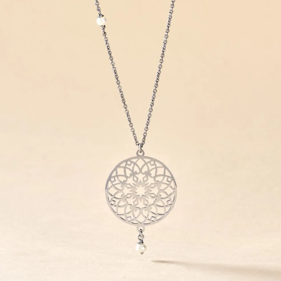 Collier Yolenn Argent Blanc Perle De Culture