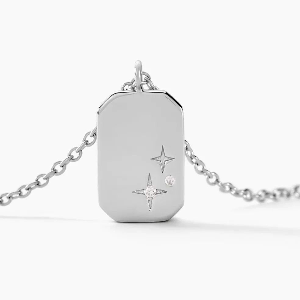 Collier Youna Argent Blanc Oxyde De Zirconium