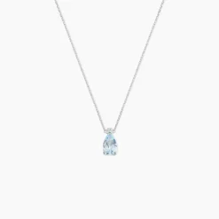 Collier Yrene Or Blanc Topaze