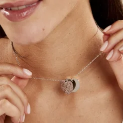 Collier Yrina Argent Blanc