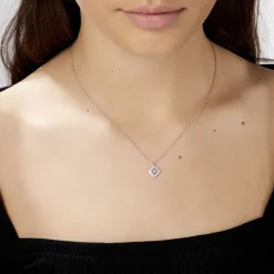 Collier Ysambre Argent Blanc Oxyde De Zirconium