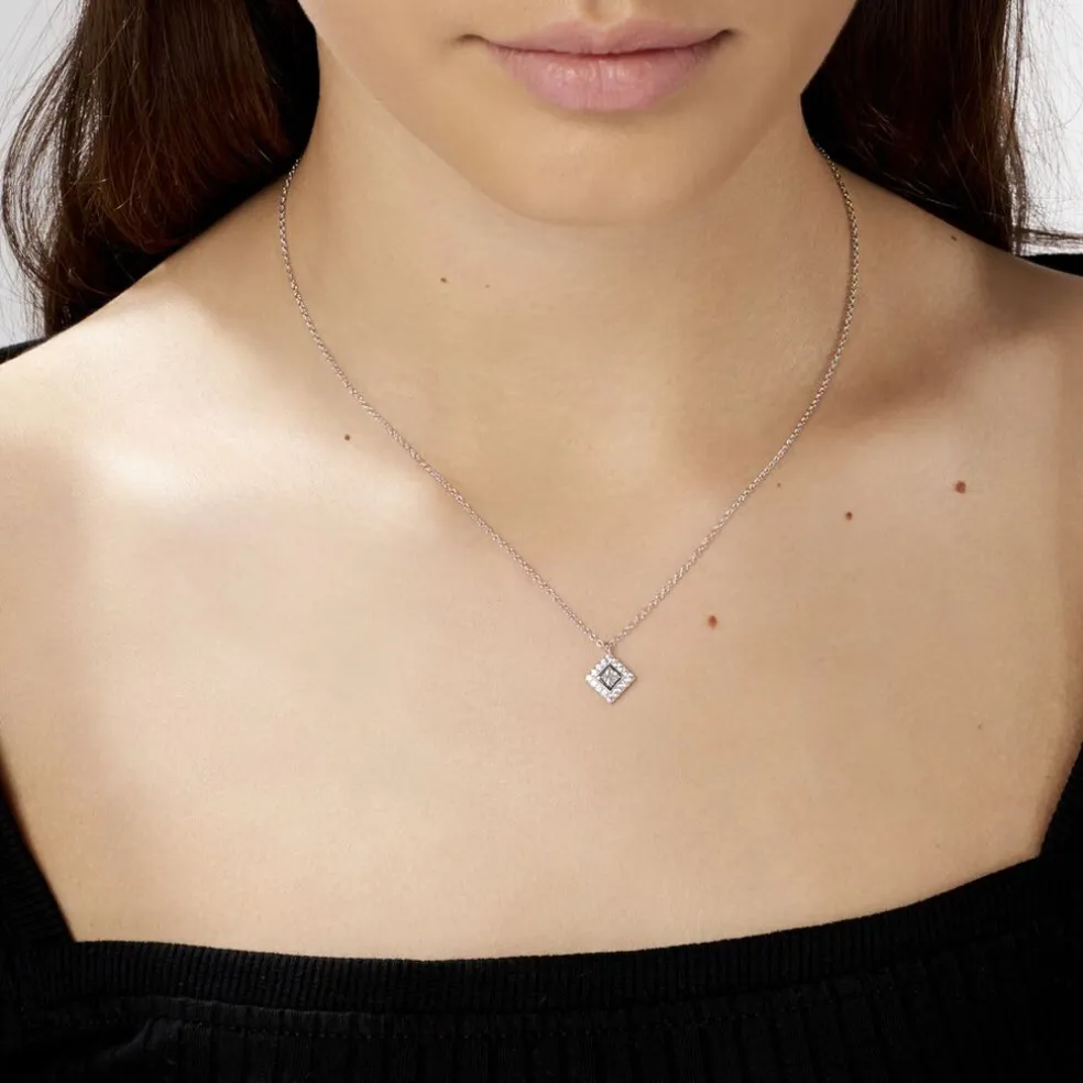 Collier Ysambre Argent Blanc Oxyde De Zirconium