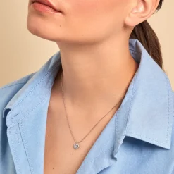 Collier Yvannah Argent Blanc Oxyde De Zirconium