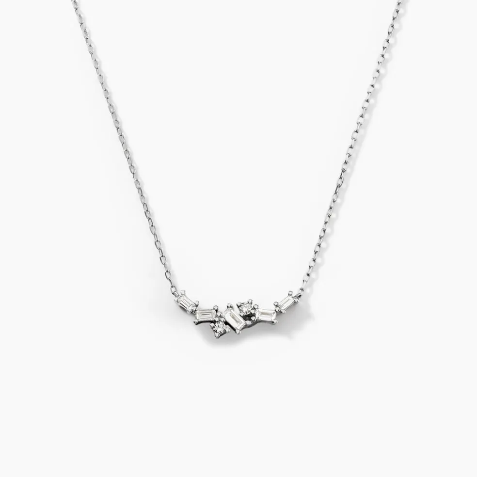 Collier Zachary Or Blanc Diamant Synthétique