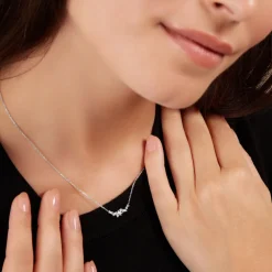 Collier Zachary Or Blanc Diamant Synthétique