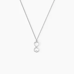 Collier Zayra Argent Blanc Oxyde De Zirconium