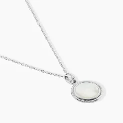 Collier Zea Argent Blanc Nacre