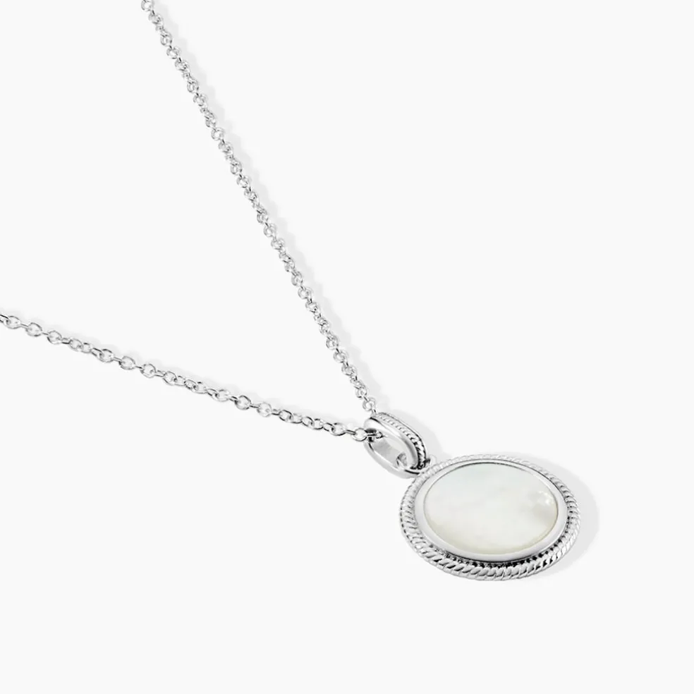 Collier Zea Argent Blanc Nacre
