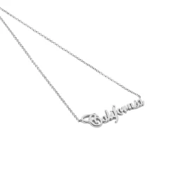 Collier Zoa Argent Blanc