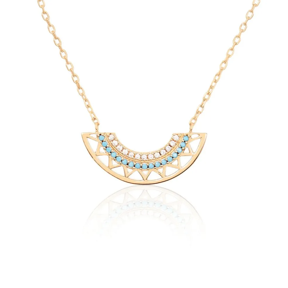 Collier Zoila Plaqué Or Jaune Oxyde De Zirconium