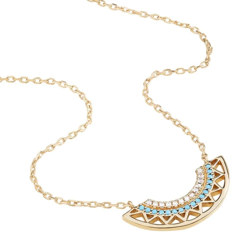 Collier Zoila Plaqué Or Jaune Oxyde De Zirconium