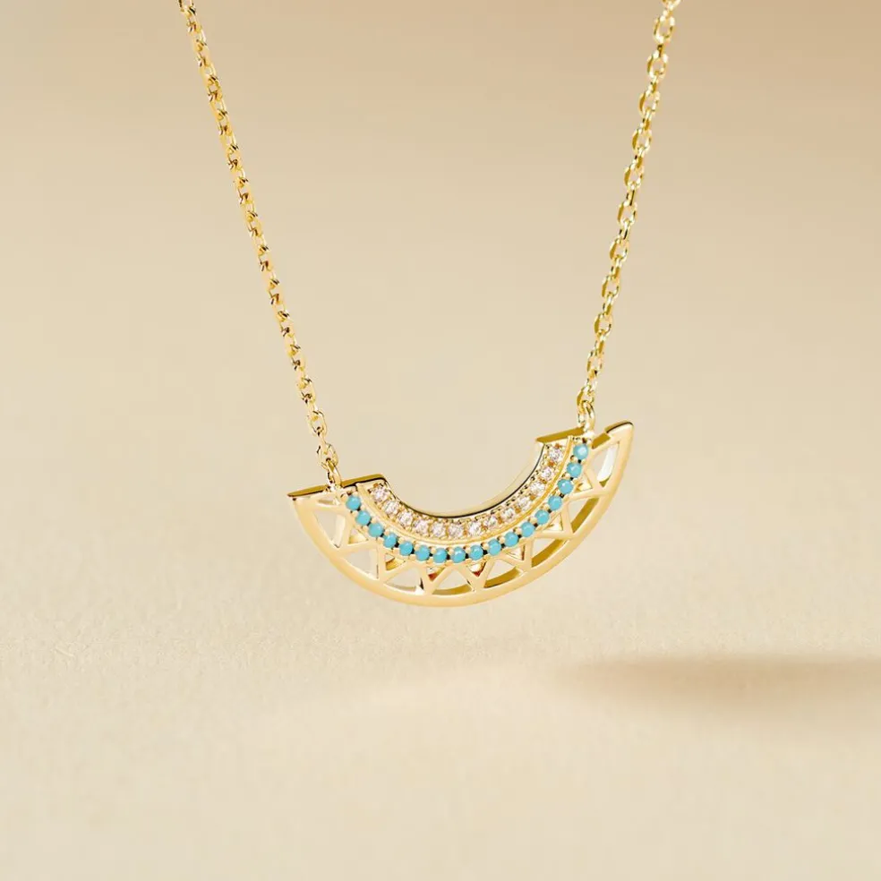 Collier Zoila Plaqué Or Jaune Oxyde De Zirconium