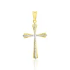 CORANTIN KREUZ 2 Unisex Anhänger Gold Bicolor 375 (9 Karat) Religiöses Kreuz