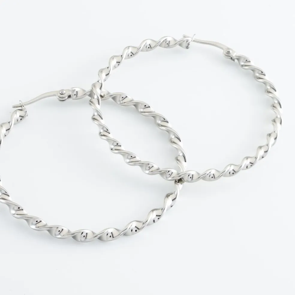 Creoles Acier Blanc Antonello