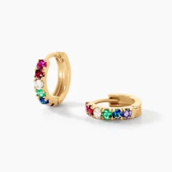 Creoles Andgelina Or Jaune Oxydes De Zirconium