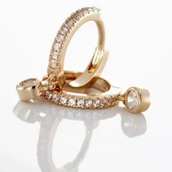 Creoles Dili Plaqué Or Oxydes De Zirconium