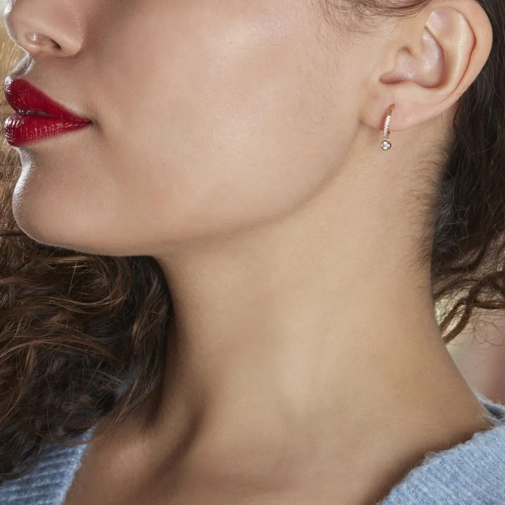 Creoles Dili Plaqué Or Oxydes De Zirconium