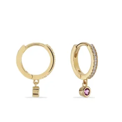 Creoles Dili Plaqué Or Pierres