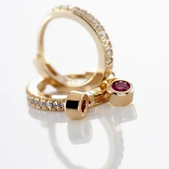 Creoles Dili Plaqué Or Pierres