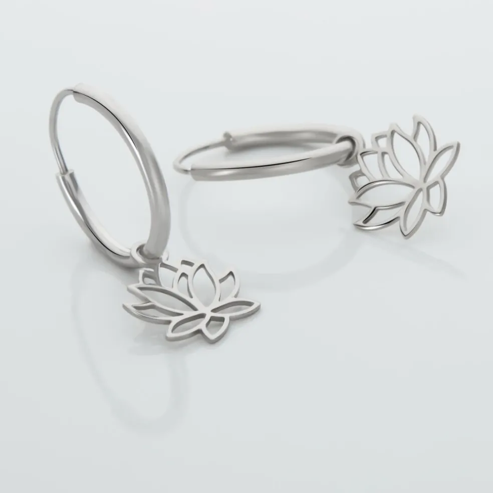 Creoles Elvyn Argent Blanc