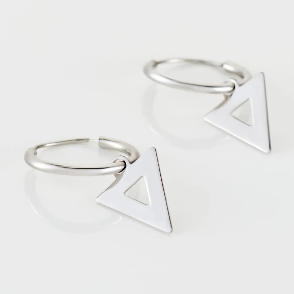 Creoles Elvyn Argent Blanc