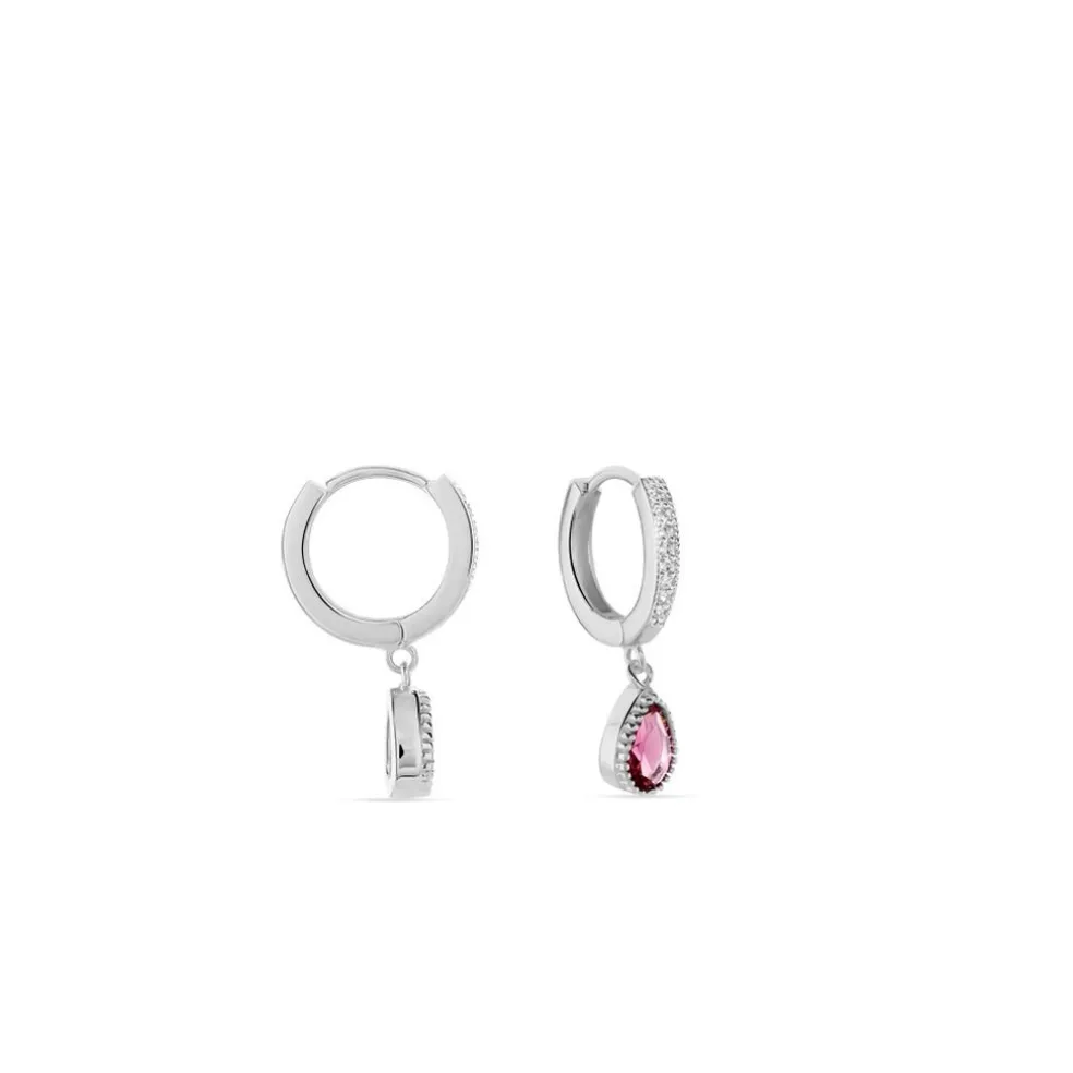 Creoles Jerusha Argent Blanc Oxydes De Zirconium