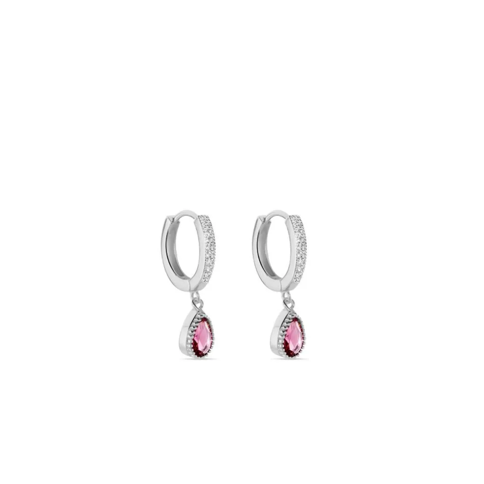 Creoles Jerusha Argent Blanc Oxydes De Zirconium