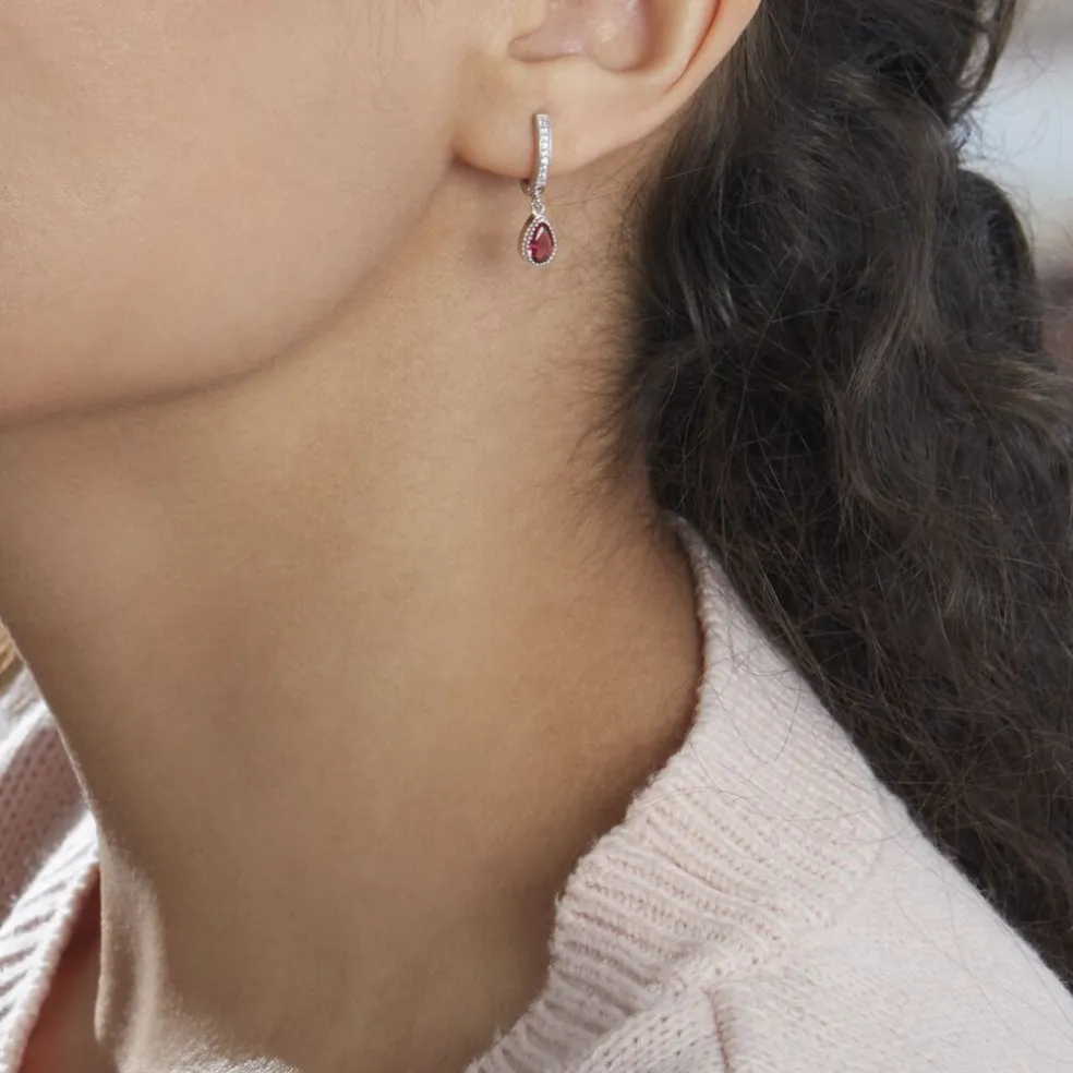 Creoles Jerusha Argent Blanc Oxydes De Zirconium