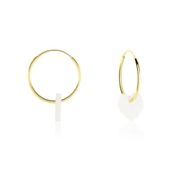 Creoles Or Jaune Vicenze Nacre