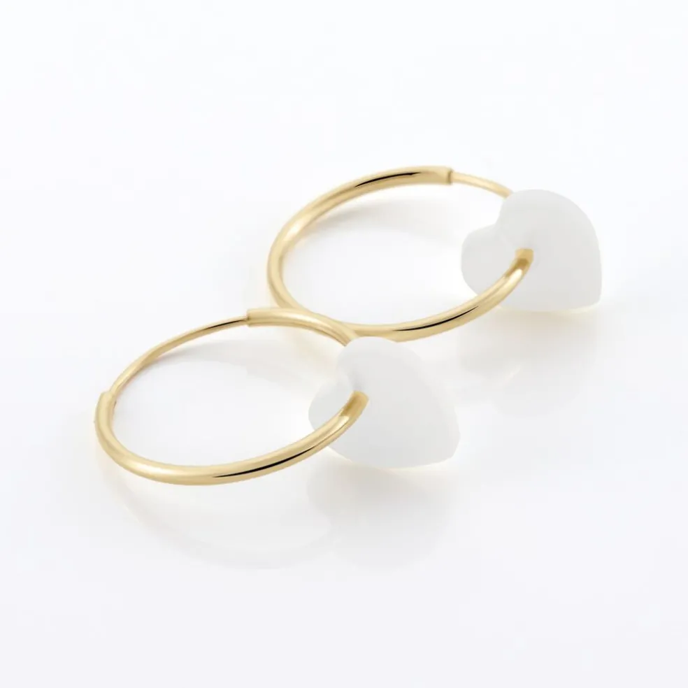 Creoles Or Jaune Vicenze Nacre