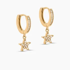 Creoles Plaqué Or Jenny Oxydes Etoiles