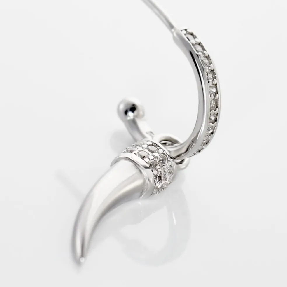 Créole Unitaire Argent Blanc Ancelin Oxydes De Zirconium